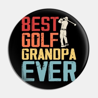 Best Golf Grandpa Ever T Shirt For Men Pin