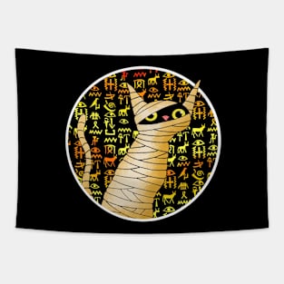 Halloween Mummy Cat Tapestry