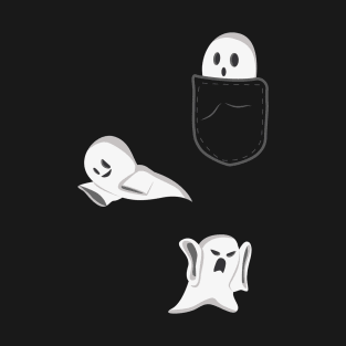 Pocket Ghosts Kids Halloween Costume Idea T-Shirt