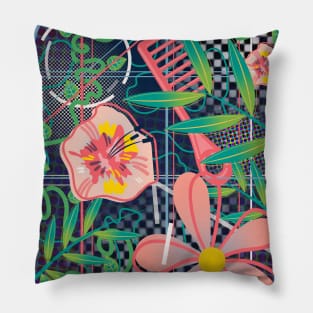 FLOWERS AND COMBS Pillow