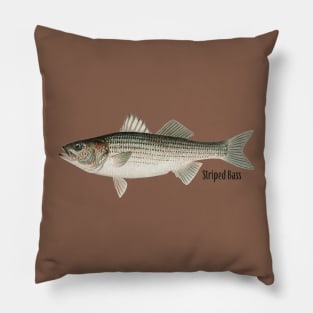 Striped Bass Fisherman Fishing Lake Pillow