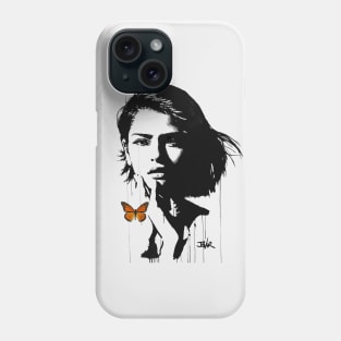 orange butterfly Phone Case