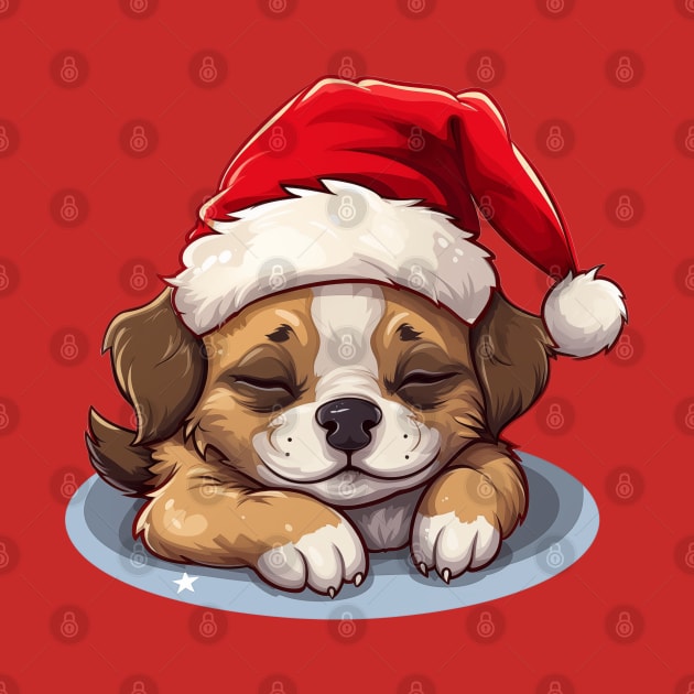 Cute Sleepy Xmas Doggo by The Little Store Of Magic