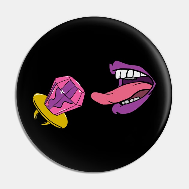 Ringpop Tongue Pin by OkayPlatypus