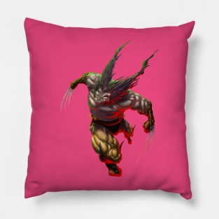 Jumping wolverine Pillow