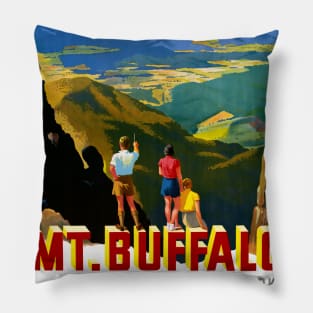 Vintage Travel Poster Mt. Buffalo National Park Australia Pillow