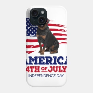 Rottweiler Flag USA - America 4th Of July Independence Day Phone Case