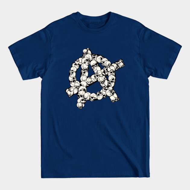 Disover A anarchy symbol made of skulls - Anarchy - T-Shirt