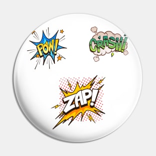 Comic Book Funny Sound Effects Pack Pin