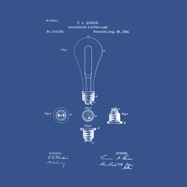 EDISON PATENT / Edison Patent 304086 Blueprint by Daniel Coulmann