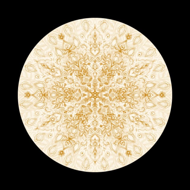 Sepia Snowflake Doodle by micklyn