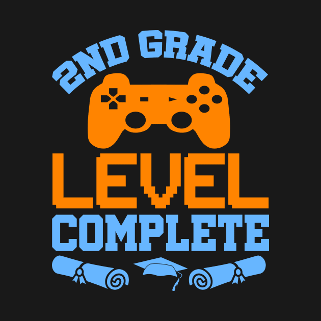 2nd Grade Level Complete Video Gamer T-Shirt Graduation Gift by celeryprint