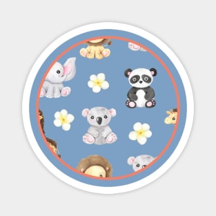 Panda's Baby Friends Magnet