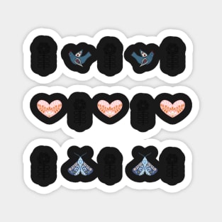 Hearts, Moths & Birds Magnet