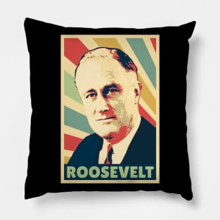 Franklin D. Roosevelt Vintage Colors Pillow