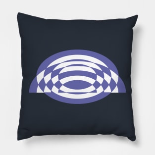 Very Peri Ellipse Rainbow Line Op Art Pillow