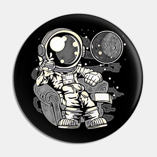 Astronaut Drinking And Relax • Funny And Cool Sci-Fi Cartoon Drawing Design Great For Anyone That Loves Astronomy Art Pin