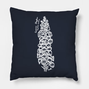 Common Foxglove line art Pillow