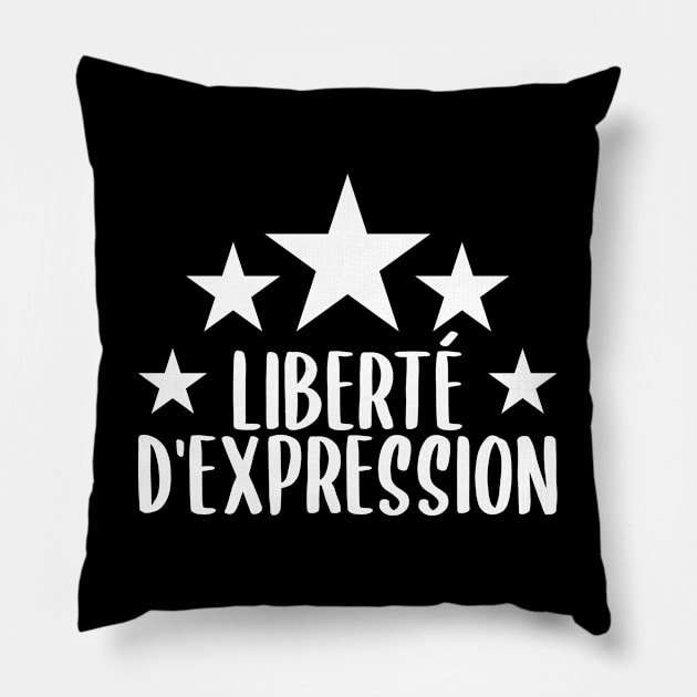 Liberté d'Expression Pillow by BlueZenStudio