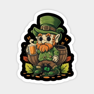 Cowboy gnome having beer Magnet