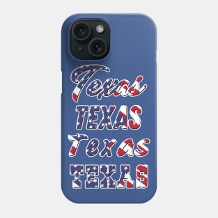 American flag Texas Phone Case