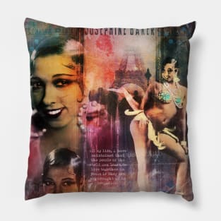 Collage Art Josephine Baker Pillow