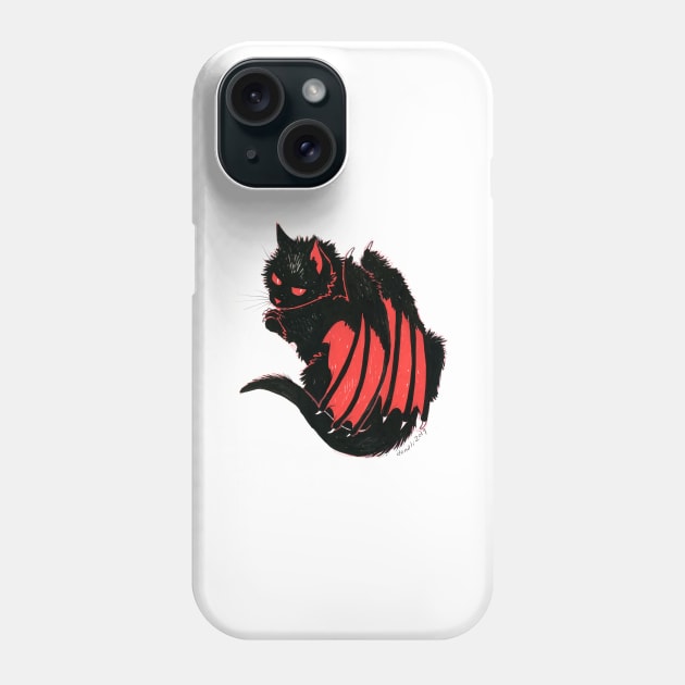 Nightmare Kitty Phone Case by LobitoWorks