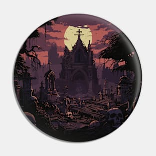 Graveyard Cemetery Pin