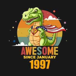 Awesome Since january 1997, Born In january 1997 Birthday T-Shirt