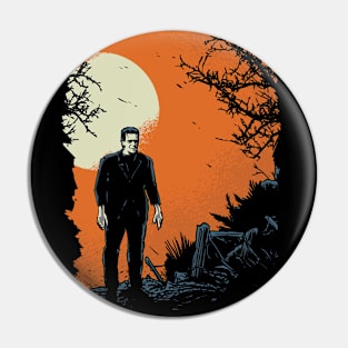 Frankenstein Walking in the Moonlight // Frankenstein's Monster Classic Horror Pin