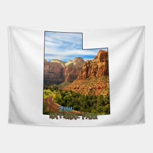 Utah State Outline (Zion National Park) Tapestry