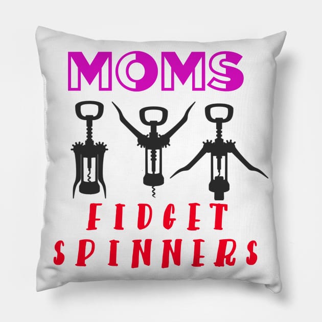 Moms Fidget Spinners Mommy Gift Pillow by Graffix