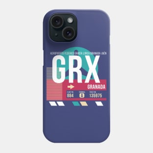 Granada, Spain (GRX) Airport Code Baggage Tag Phone Case