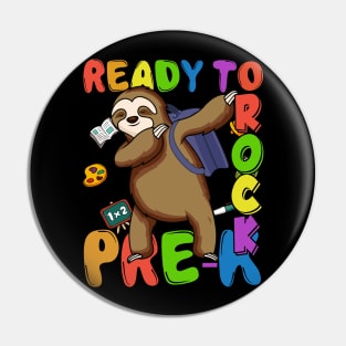 Dabbing Pre-k Sloth Back To School Pin