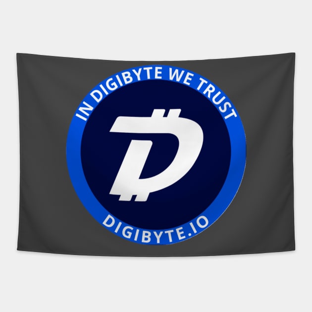 digibyte logo Tapestry by Midnightrainbow