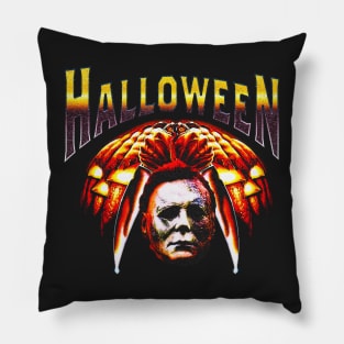 halloween vintage retro 80s 90s horror movie Pillow