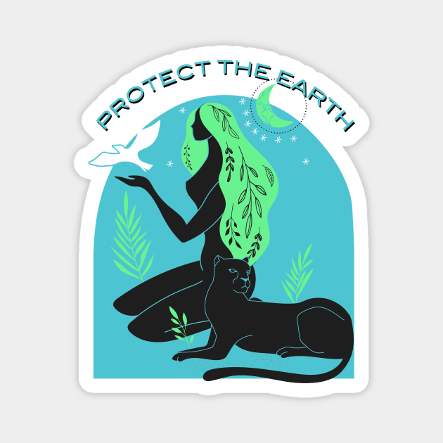 Protect the Earth Magnet by PalmGallery