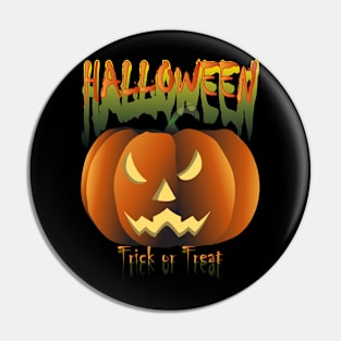 Halloween pumpkin character Pin