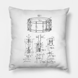 Snare Drum Muffler Vintage Patent Hand Drawing Pillow