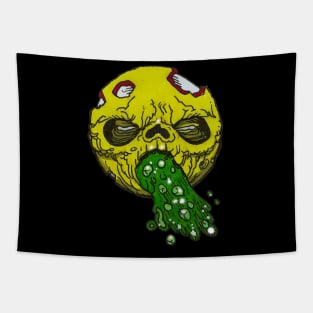 Puke Zombie Emoji Tapestry