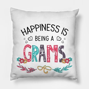 Happiness Is Being A Grams Wildflowers Valentines Mothers Day Pillow