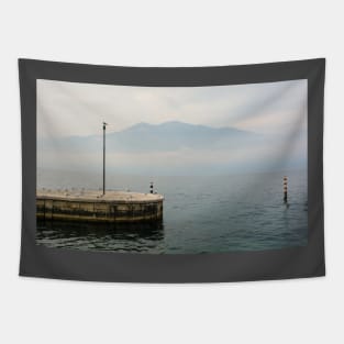 Winter Lake Garda at Castelletto Tapestry