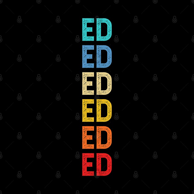 Ed Name Vintage Retro Custom Gift Named Ed by CoolDesignsDz