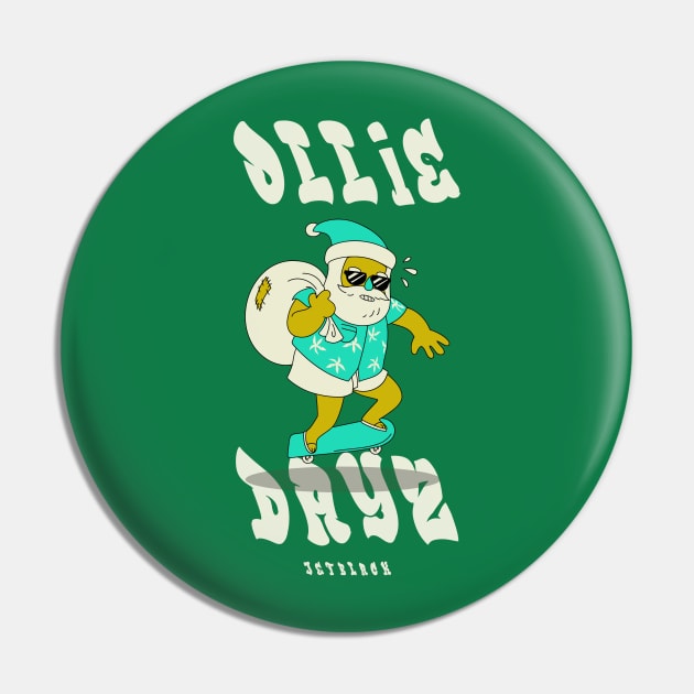 Ollie Days Santa Skater Pin by JETBLACK369