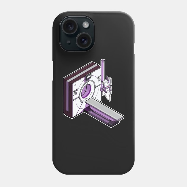 CT scanner isometric illustration Phone Case by daddymactinus