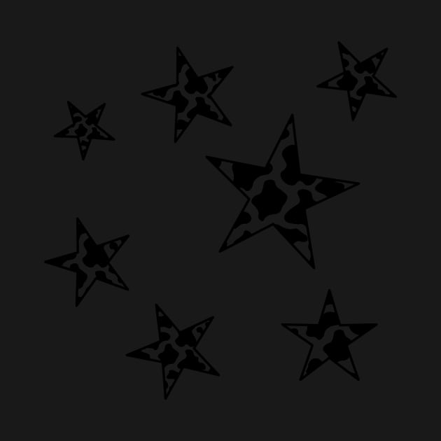 Black Cow Print Stars by sydneyurban