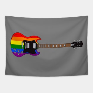 Rainbow Pride Flag Electric Guitar Tapestry