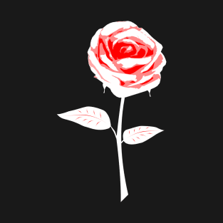 Red White Rose / Dark Clothes T-Shirt