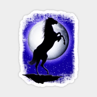 Wild Horse on Blue Moon Magnet