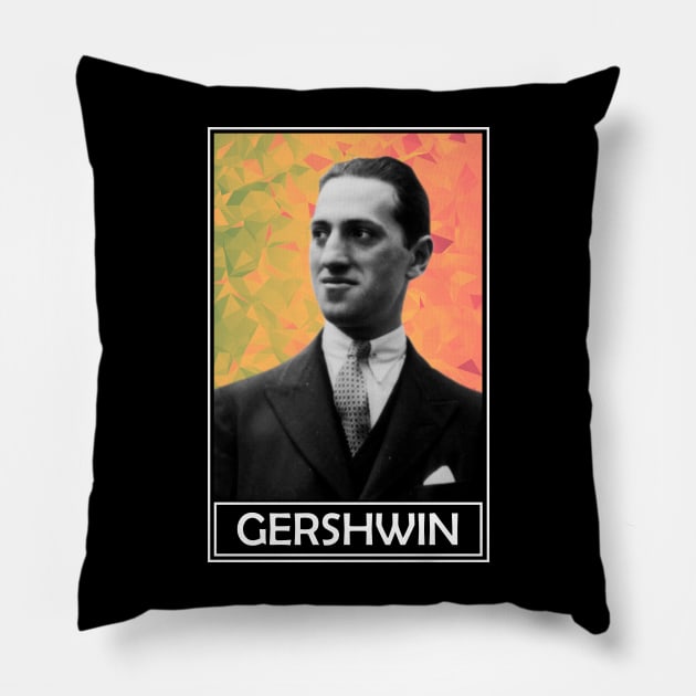 George Gershwin Pillow by TheMusicophile